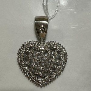 14K WHITE GOLD DIAMOND PENDANT